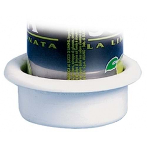 Gömme Bardaklık – Beyaz ABS, İç Çap Ø90 mm