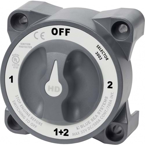 Blue Sea Systems Akü Şalteri 500A AFD 2 Girişli 32V DC
