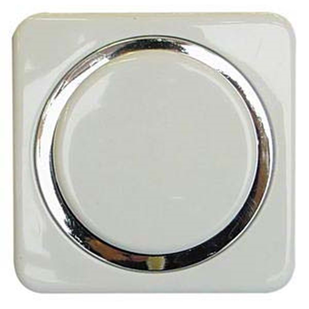Gri Kromaj Dekorlu Kabin İçi Çakmak Soketi 60x60 mm