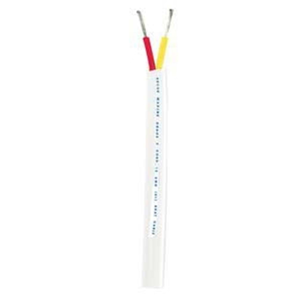 İkili Yassı Marin Elektrik Kablosu – Sarı/Kırmızı, Beyaz Dış Ceket, 2x5 mm²