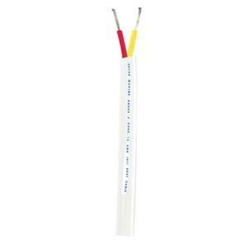 İkili Yassı Marin Elektrik Kablosu – Sarı/Kırmızı, Beyaz Dış Ceket, 2x5 mm²